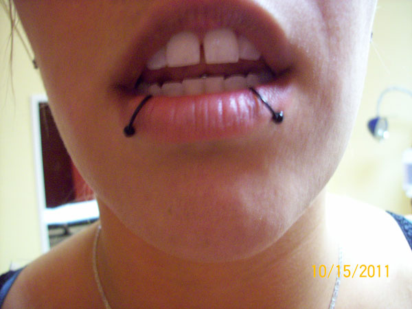 lip piercing