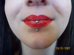 lip piercing